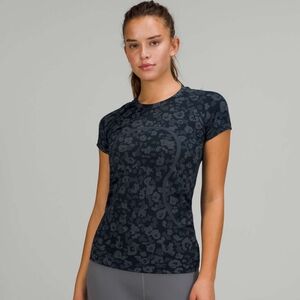 Lululemon Swiftly Tech Short Sleeve Shirt 2.0 Dappled Floral True Navy/Ocean Air